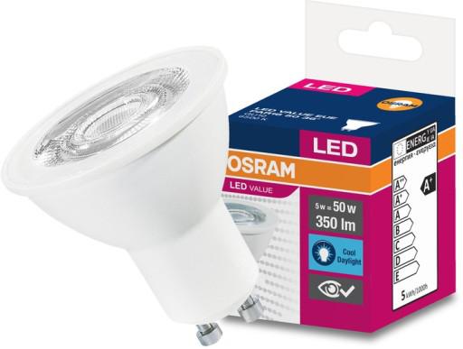 Bec LED Osram Value PAR16, GU10, 5W (50W), 350 lm,