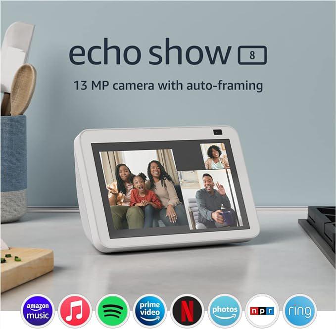 Amazon Echo Show 8 (2nd Gen, 2021 release) - Glacier