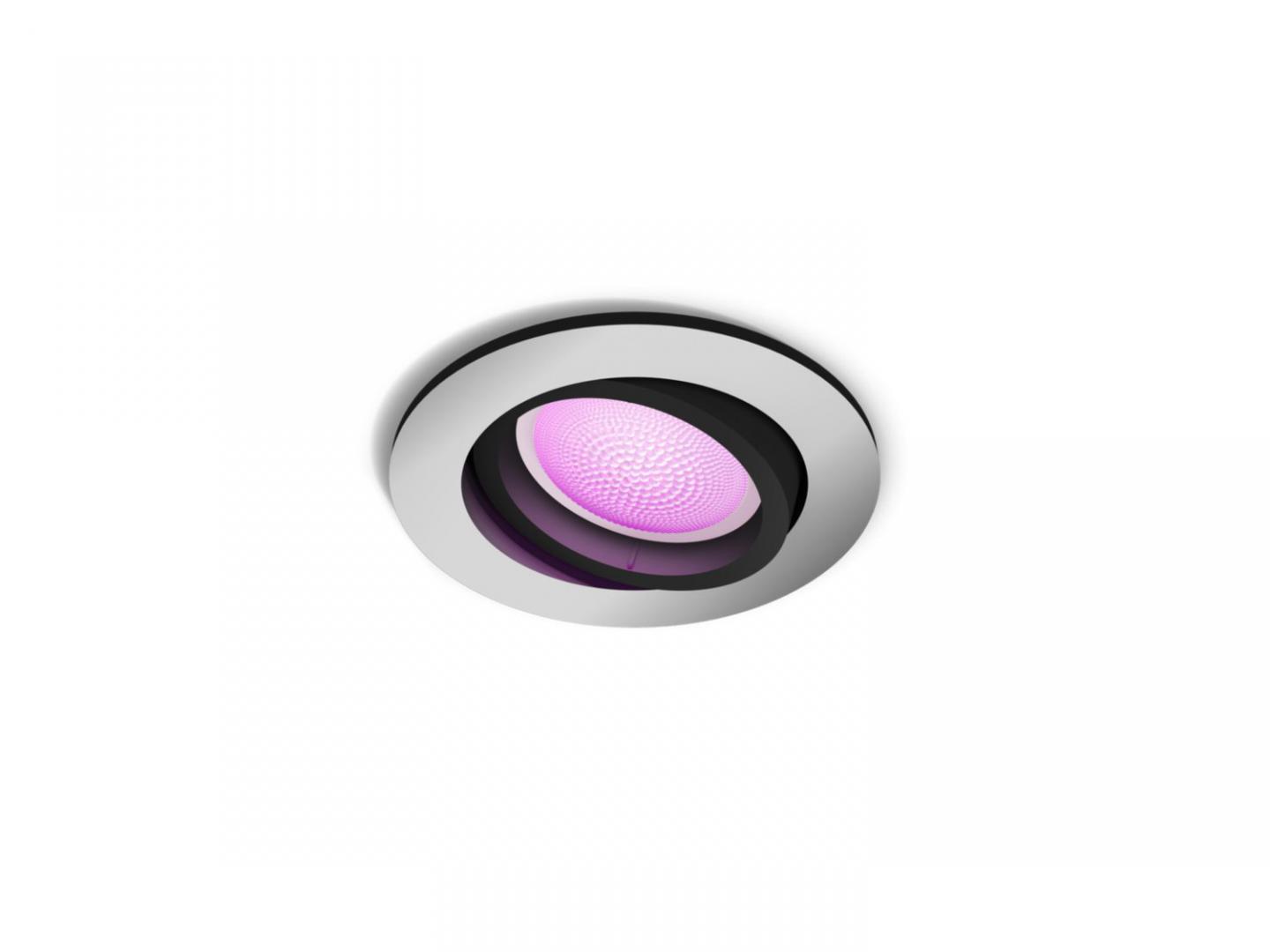 Spot LED RGB incastrat Philips Hue Centura, Bluetooth, GU10, 5.7W,