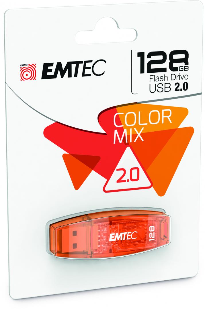 USB Flash Drive Emtec 128GB Color Mix, USB 2.0