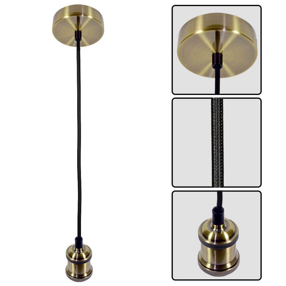 Pendul Vivalux RETRO Antique Brass, E27, max. 60W, textil/Metal, IP20,