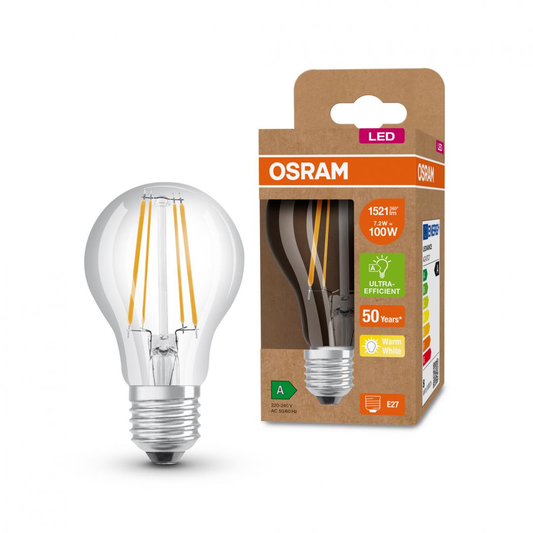 Bec LED Osram Classic A60, Ultra Efficient Light, E27, 7.2W