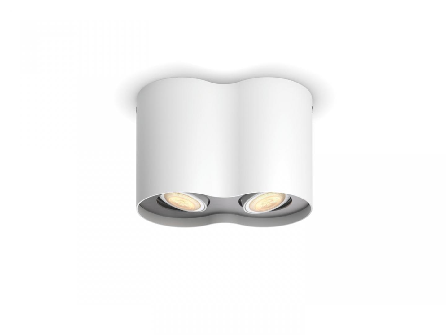 Spot LED Dublu Philips Hue Pillar, Bluetooth, 2xGU10, 2x5W, 700