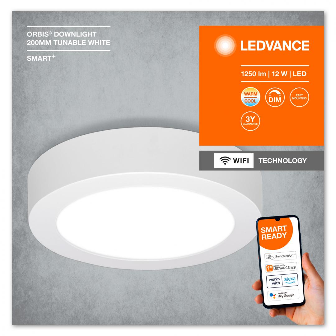 Panou LED inteligent Ledvance Smart+ WiFi ORBIS ROUND DOWNLIGHT SURFACE,