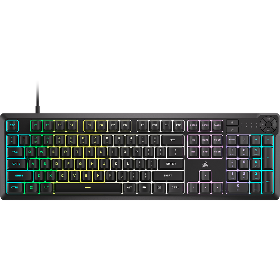 Tastatura Gaming Corsair K55 CORE Backlit Zoned RGB LED, Rubberdome