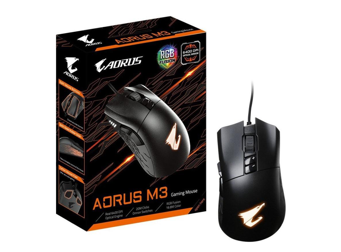 Mouse Gaming GIGABYTE AORUS M3 50~6400dpi with 50dpi increments (Default: