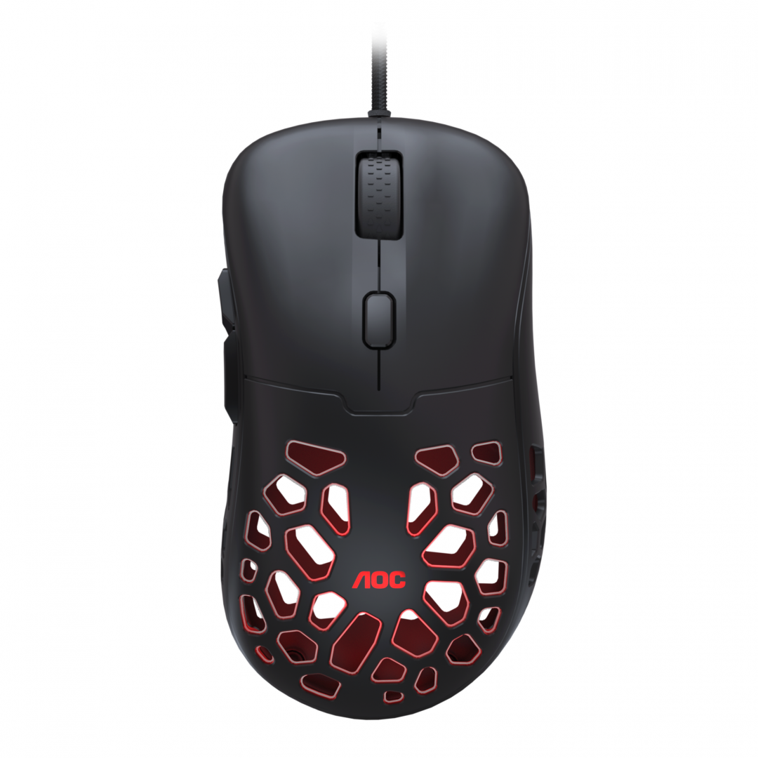 Mouse AOC GM510B, ergonomic, USB 2.0, 16000DPI, 6 butoane, RGB,