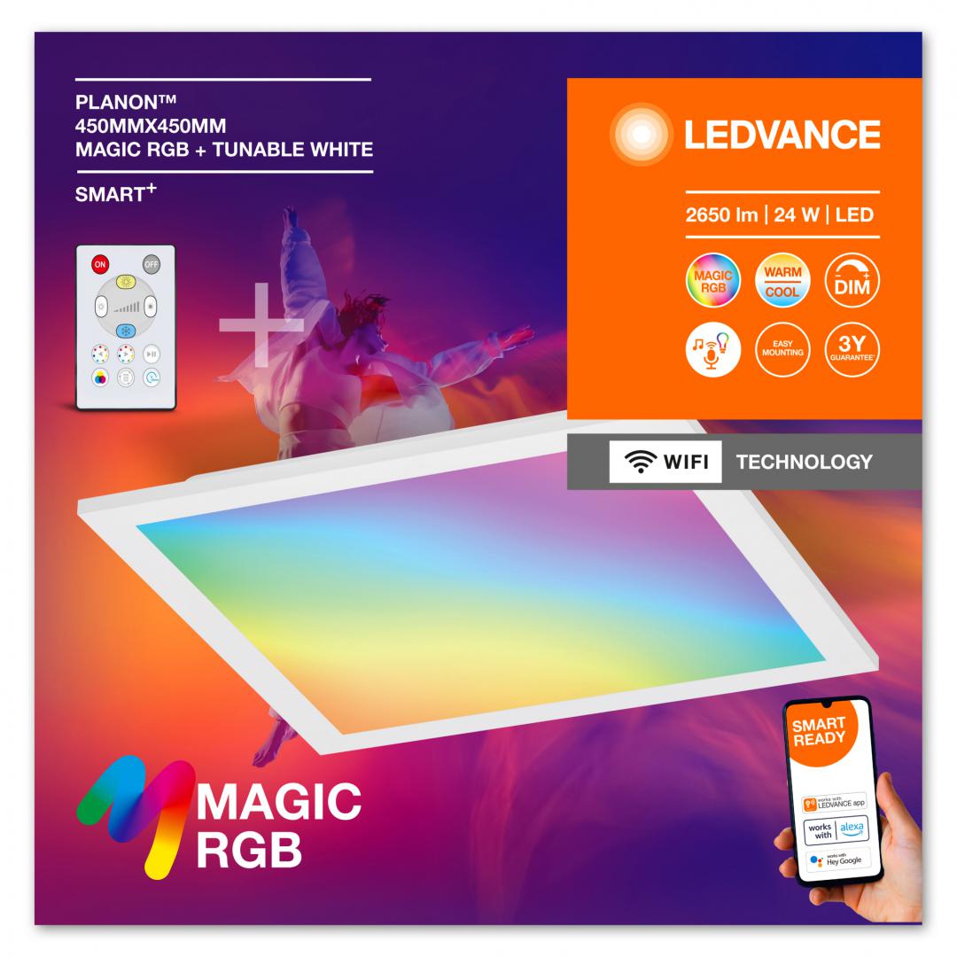 Panou LED RGB inteligent Ledvance SMART+ Wifi PLANON Magic cu