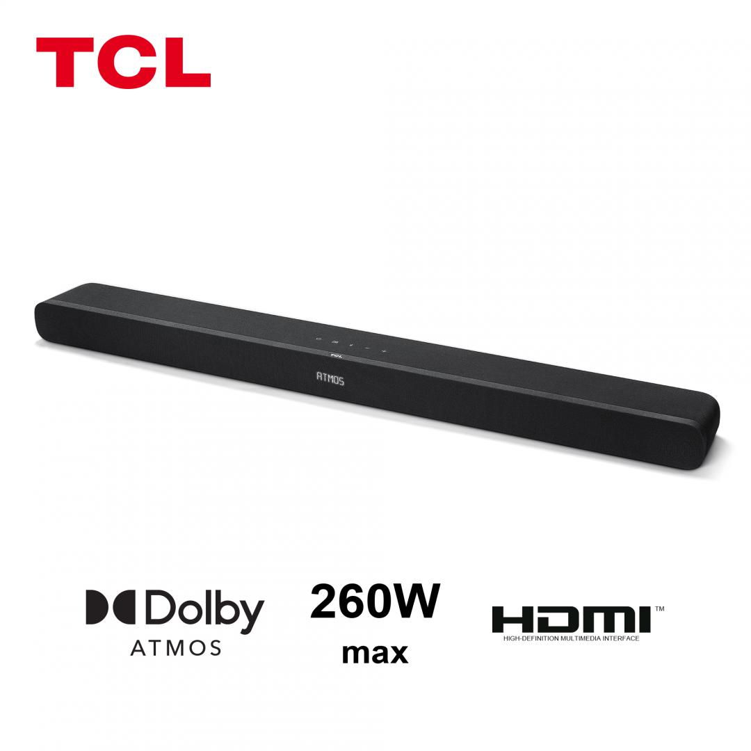 Soundbar TCL TS8111, 260w, 2.1 canale, Difuzor central + subwoofer,