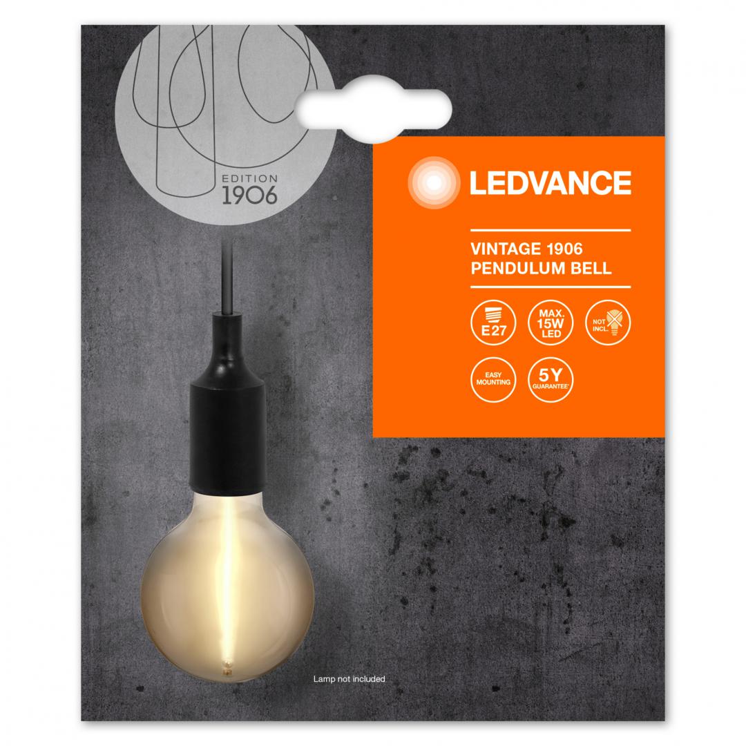 Pendul Ledvance Vintage 1906 Bell Negru, E27, max. 15W LED,