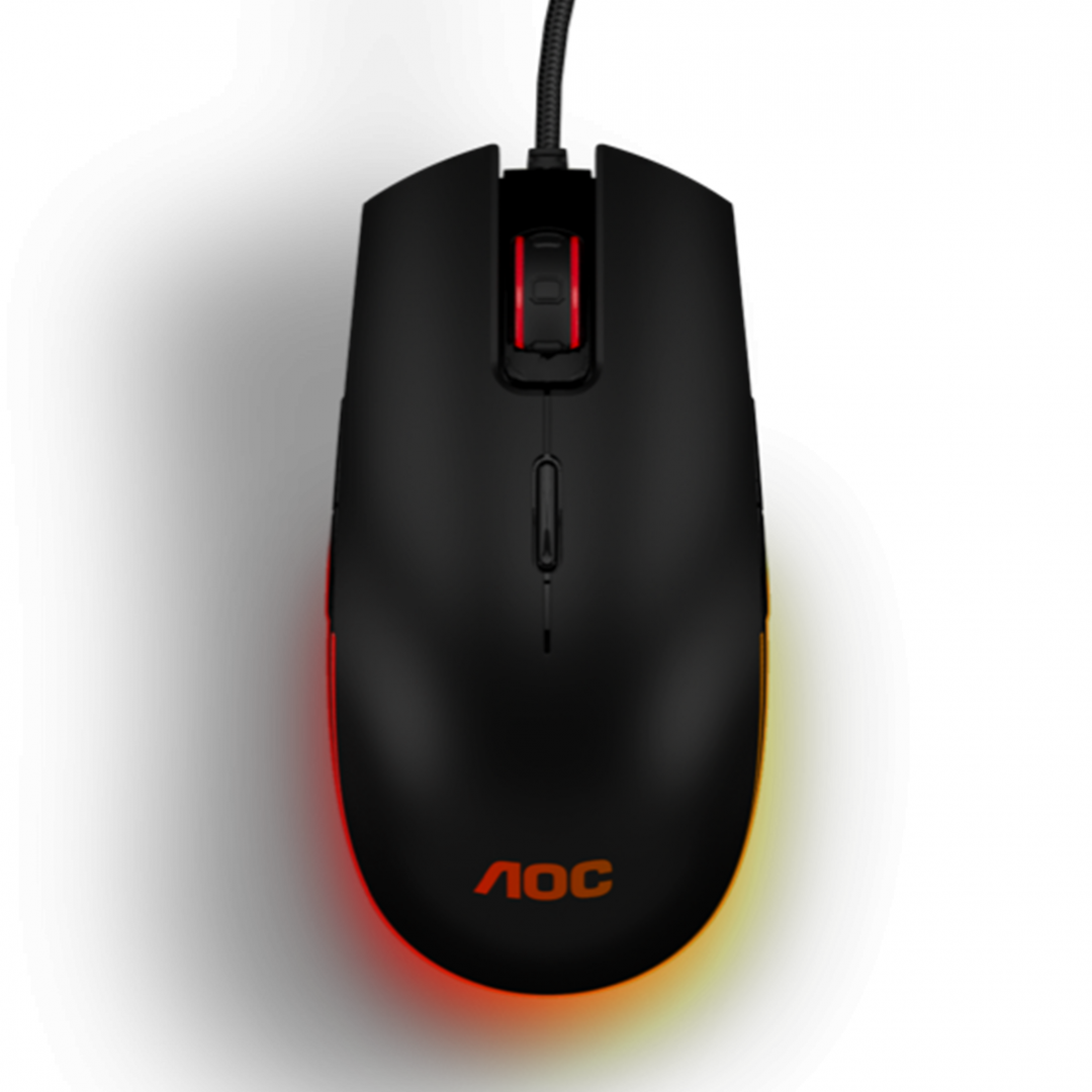 Mouse AOC GM500, USB 2.0, 5000DPI, 8 butoane, RGB, 1.8m,