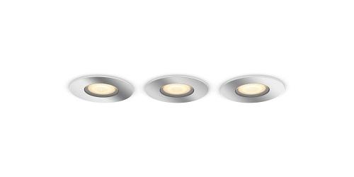 3 Spoturi LED incastrate Philips Hue Adore Bathroom, Bluetooth, 3xGU10