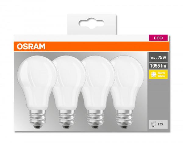 4 Becuri LED Osram Base Classic A, E27, 10W (75W),