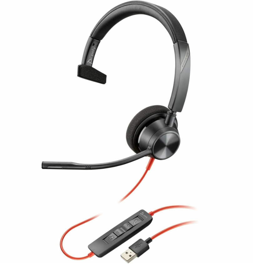 Poly Blackwire 3315 Microsoft Teams Certified USB-A Headset
