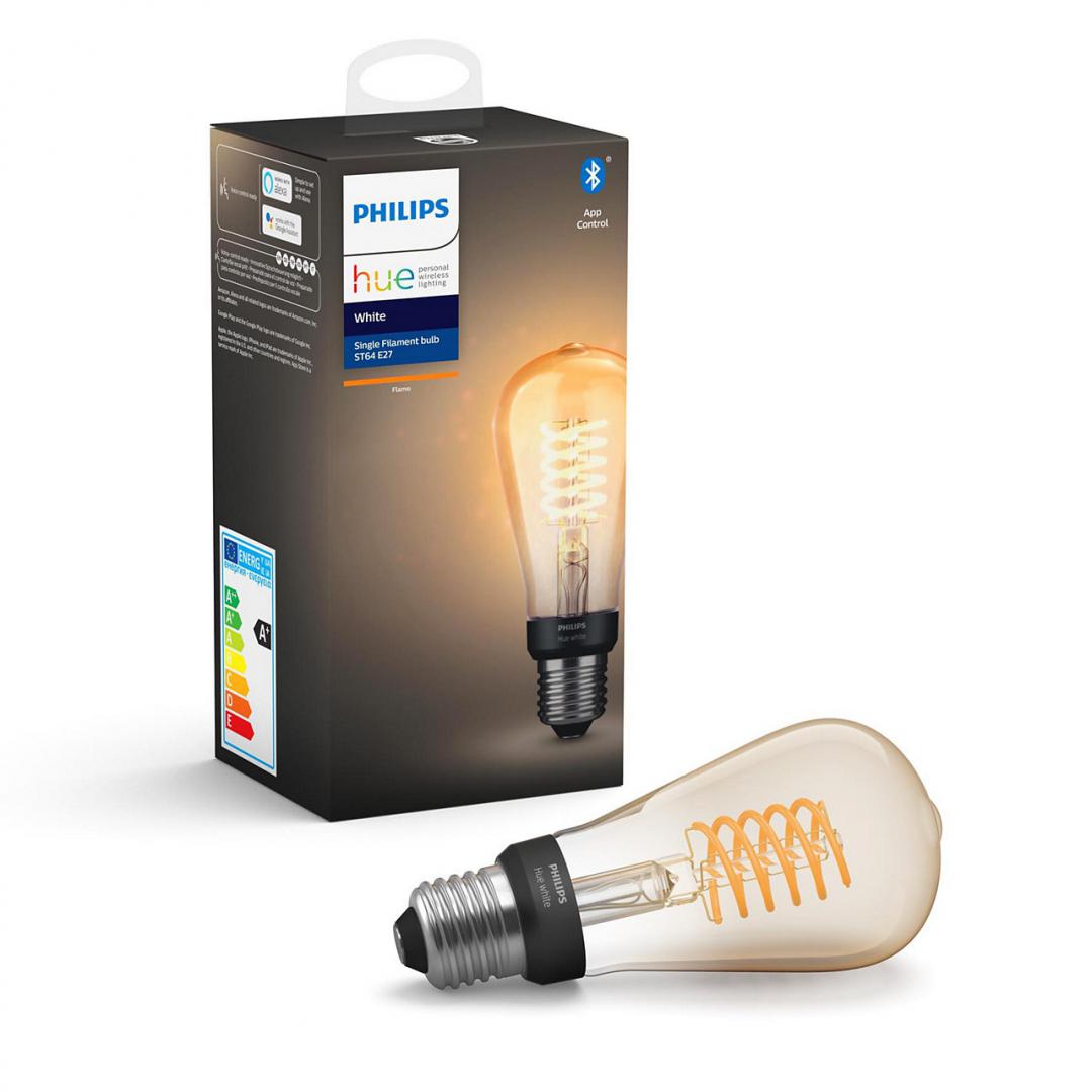 Bec LED inteligent vintage (decorativ) Philips Hue Filament Edison ST64,