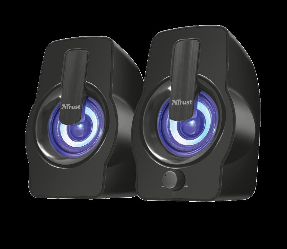Boxe Stereo Trust Gemi RGB 2.0 Speaker, 6W, negru