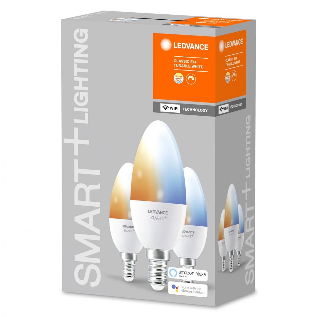 3 Becuri LED inteligent Ledvance SMART+ WiFi Candle Tunable White