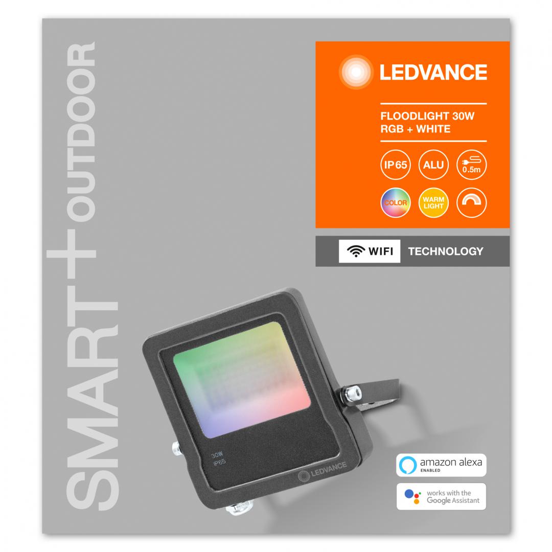 Proiector LED RGB inteligent Ledvance SMART+ WiFi Multicolour, 30W, 220-240V,