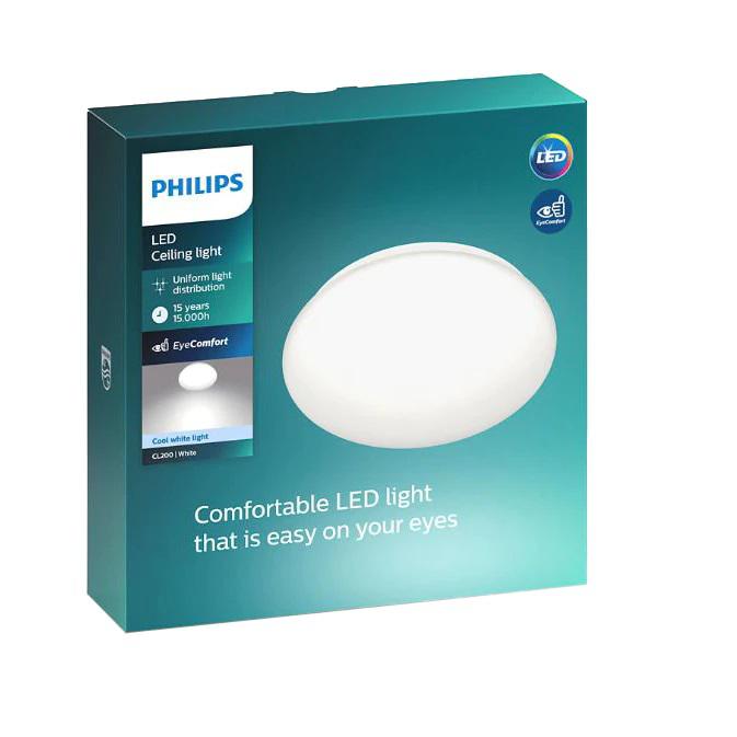 Plafoniera LED Philips CL200, 10W, 1100 lm, lumina neutra (4000K),