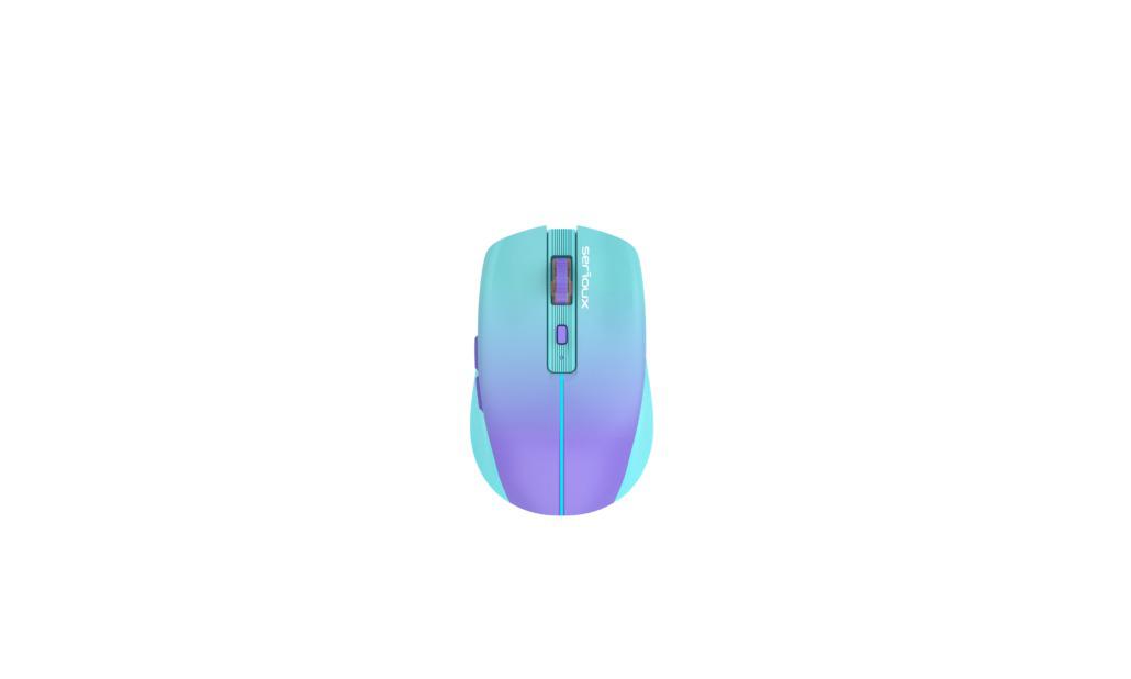 Mouse Serioux Flicker 212, Wireless, reincarcabil USB-C, Gradient, senzor: Optic,