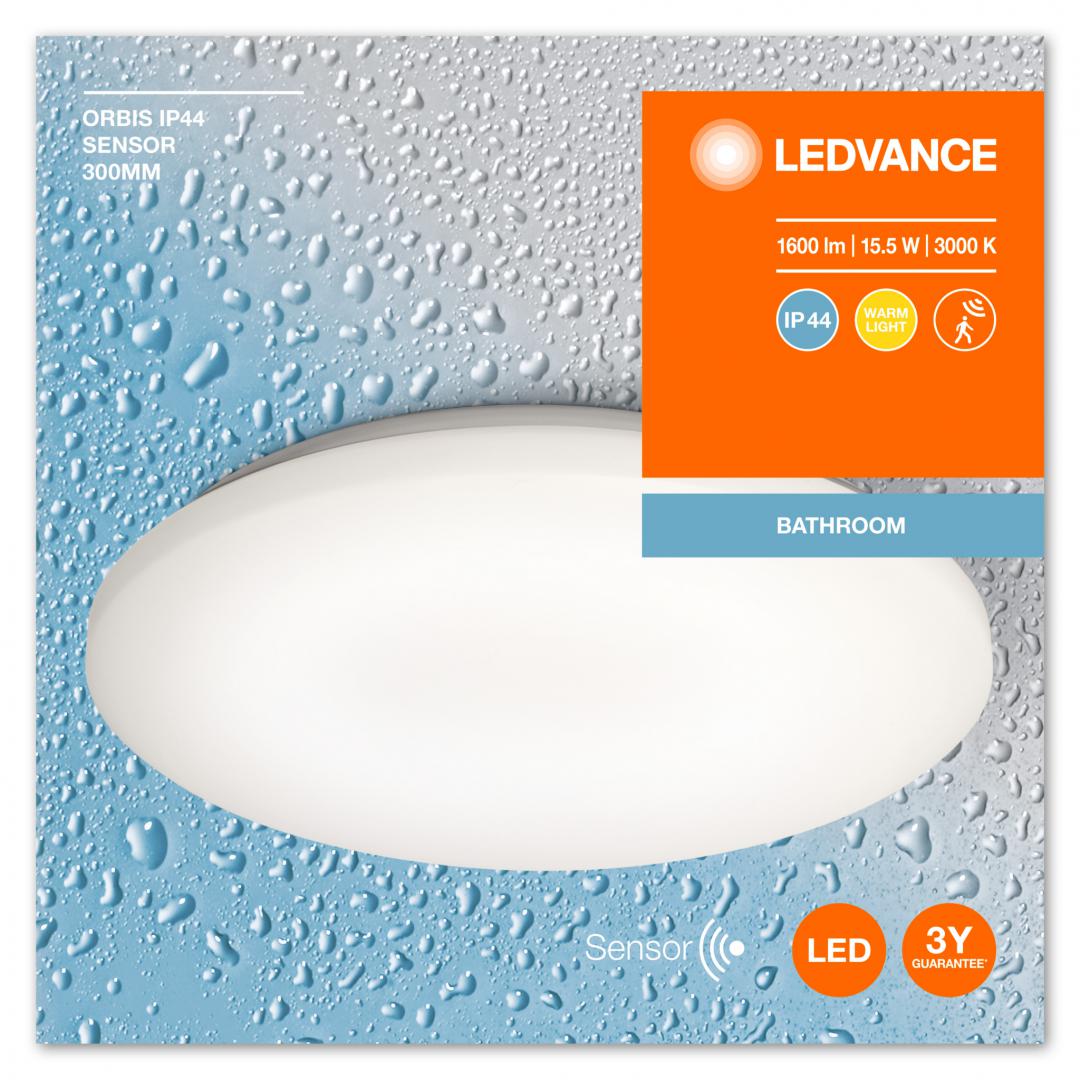 Plafoniera LED pentru baie cu senzor de miscare si lumina