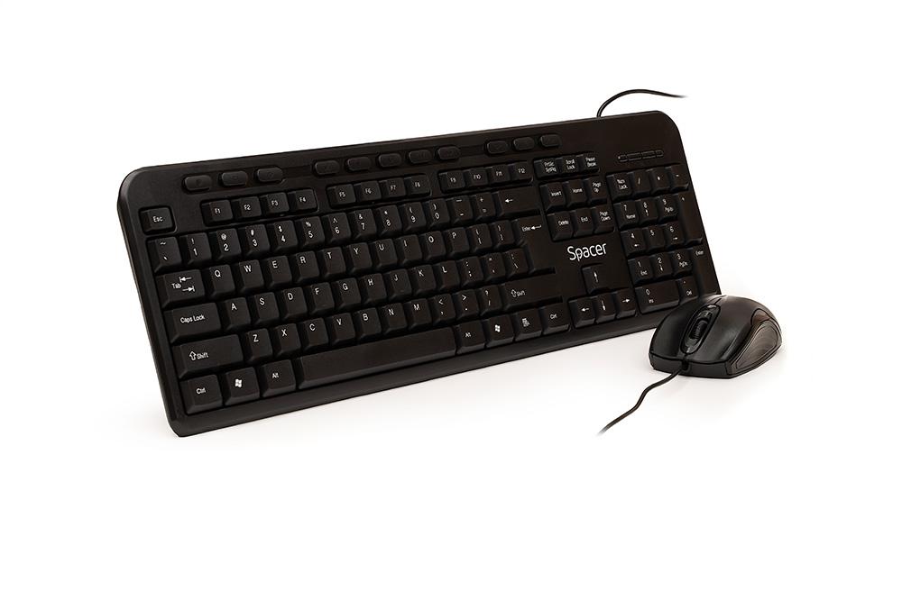 KIT Tastatura si Mouse Spacer SPDS-1691 cu fir, USB, tastatura
