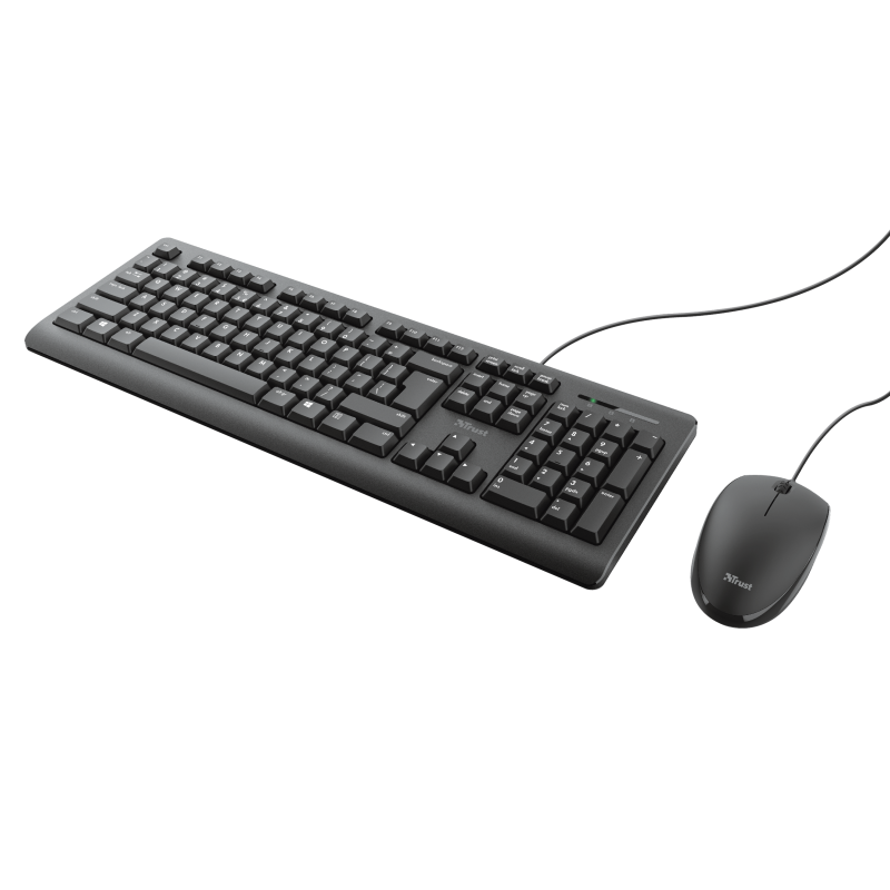 Kit tastatura + mouse Trust Primo wired negru