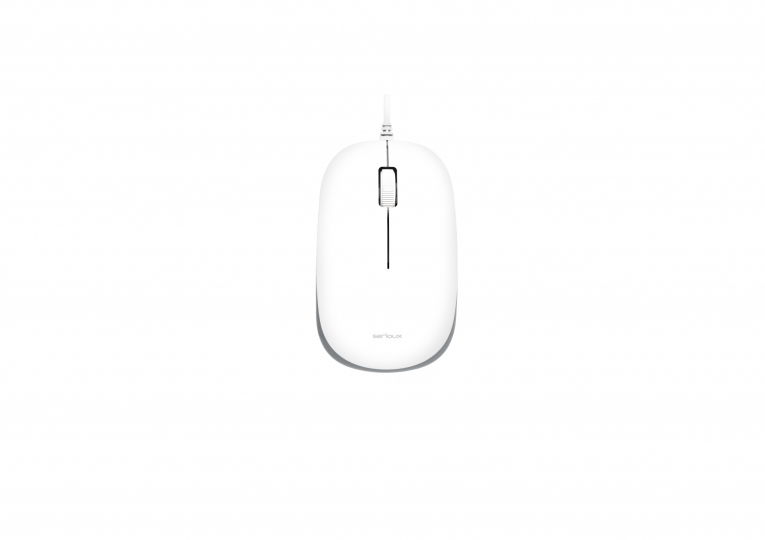 Mouse Serioux cu fir, optic, Noblesse 9800M, 1000dpi, alb-gri, ambidextru,